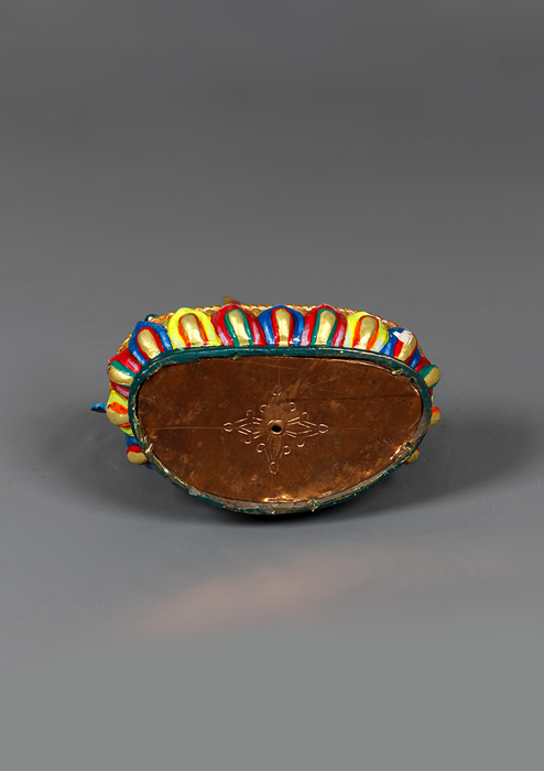 Handpainted White Tara Copper Statue 6" H