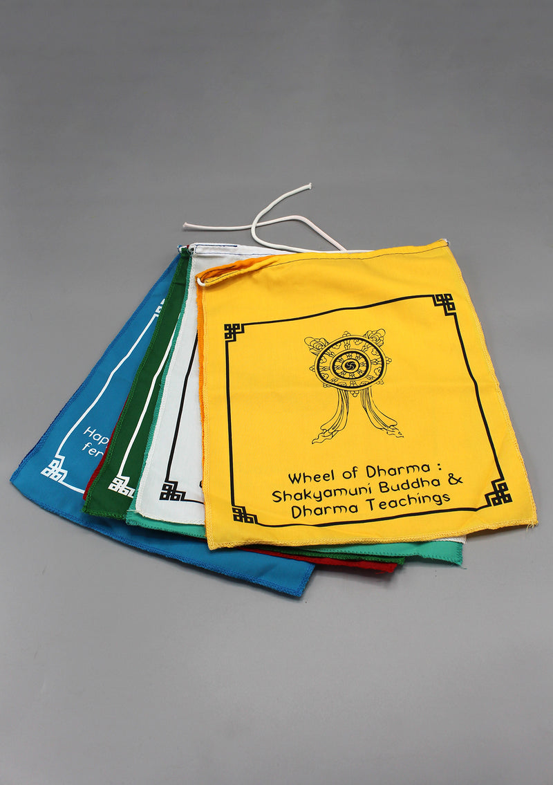 High Quality Hemmed Eight Lucky Symbols Prayer Flags