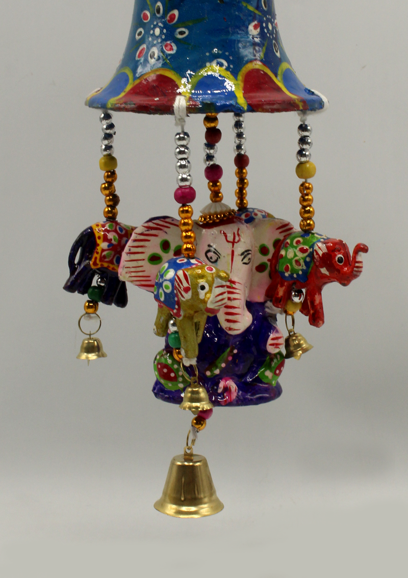 Dark Blue Ganesha Bell Wind Chimes