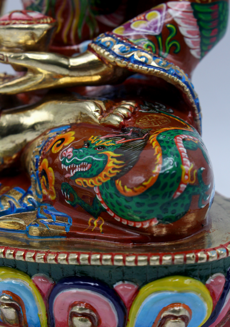 Hand-Painted Shakyamuni Buddha Statue  by Meenu Shakya