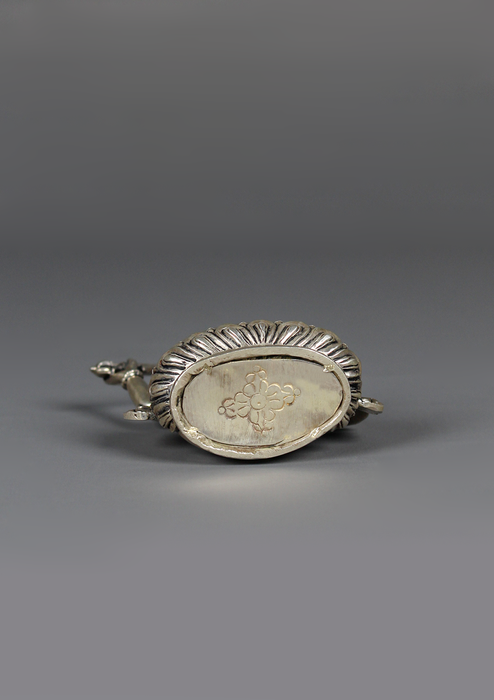 Sterling Silver 925 Manjushree Statue 8.2 cm