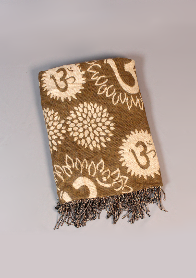 Handloomed OM Woolen Shawl