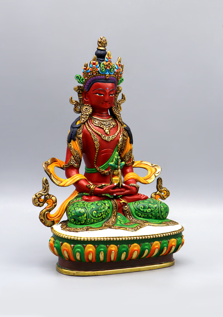 Apparmita Colored Red & Green Statue 9"H