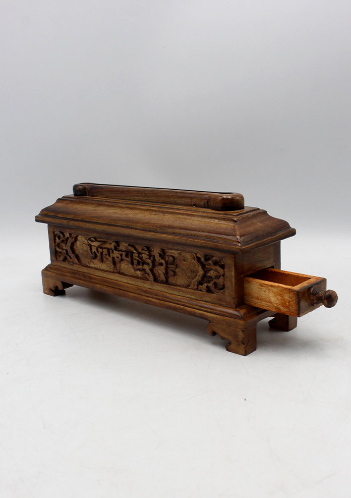 Om Mani Crafted Wooden Incense Burner