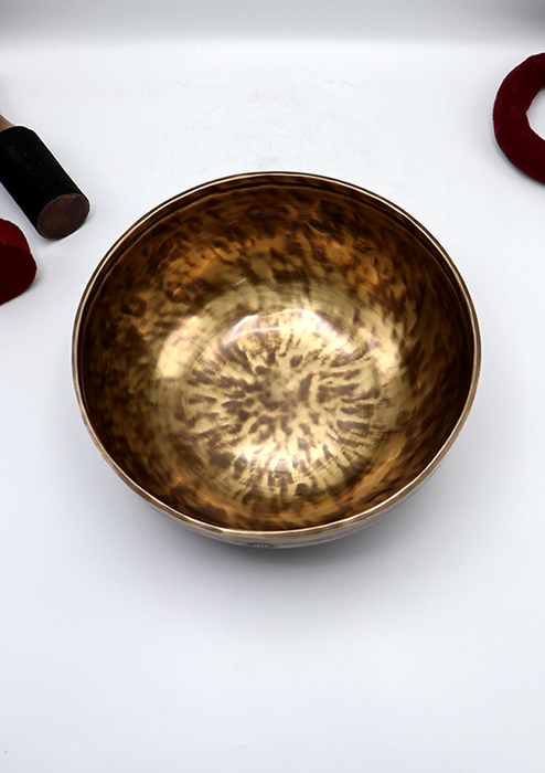 Hand Hammered Tibetan Full Moon Singing Bowl 9.5" - 10"