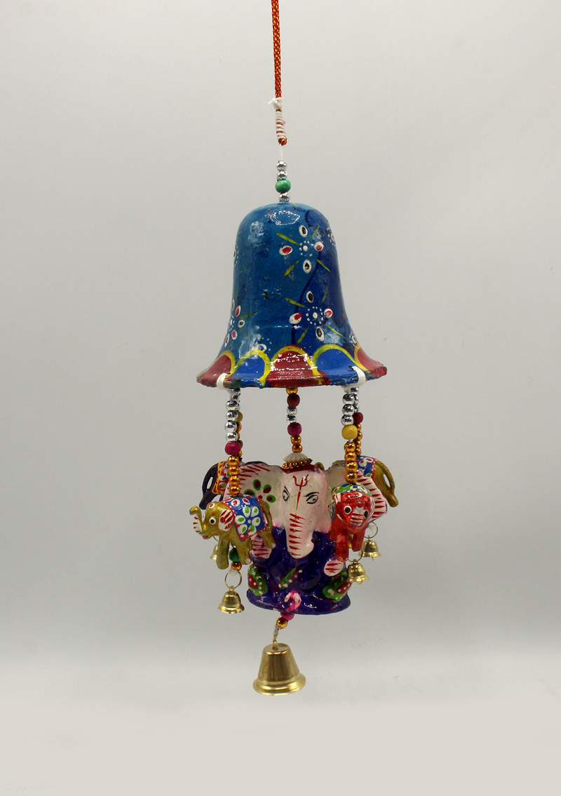 Dark Blue Ganesha Bell Wind Chimes