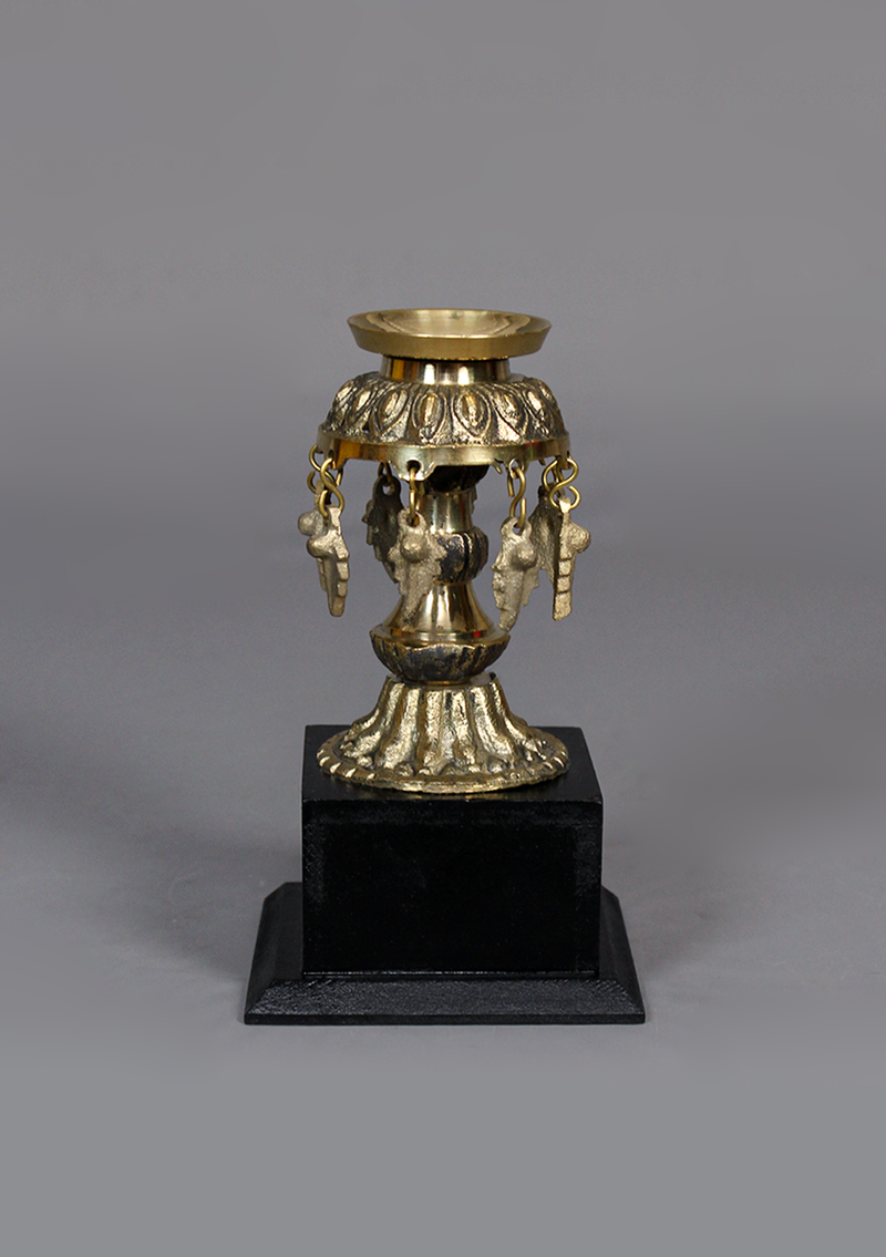 Small Nepali Ritual Panas ( Brass Oil Lamp)