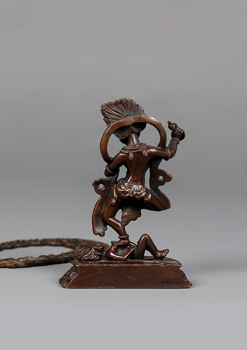 Copper Simhamukha Statue 3.75"
