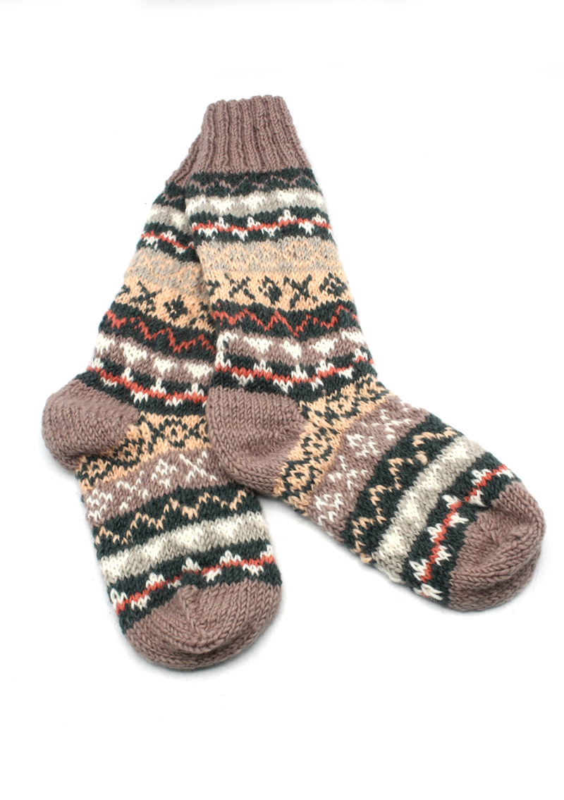 White Gray  Dove Multicolor Woolen Knee High Socks