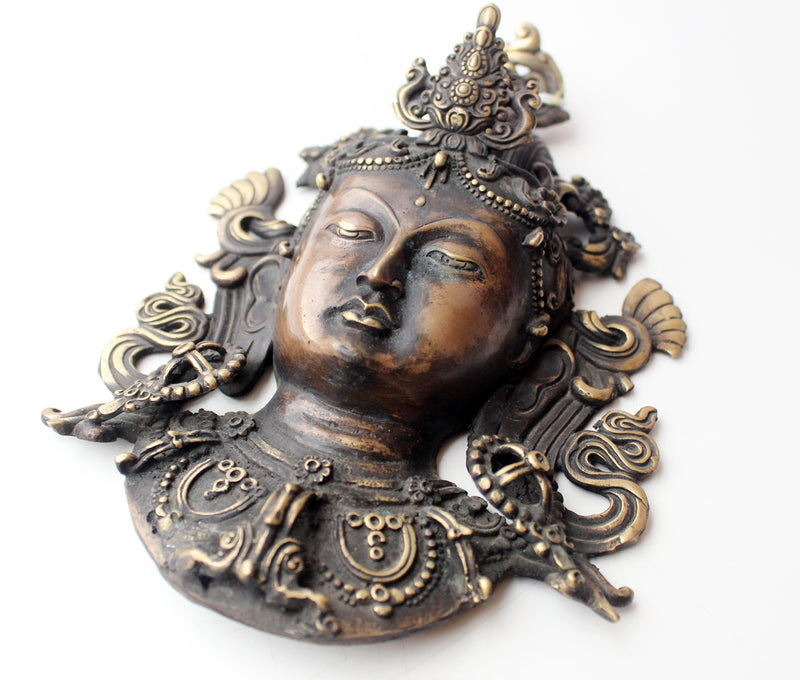 Brass Tara Mask Wall Hanging