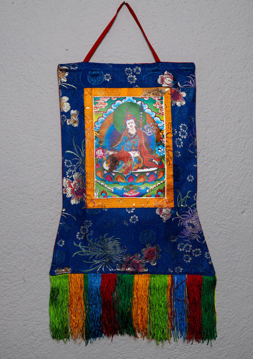 Buddhist Wall Hanging with Brocade Frame