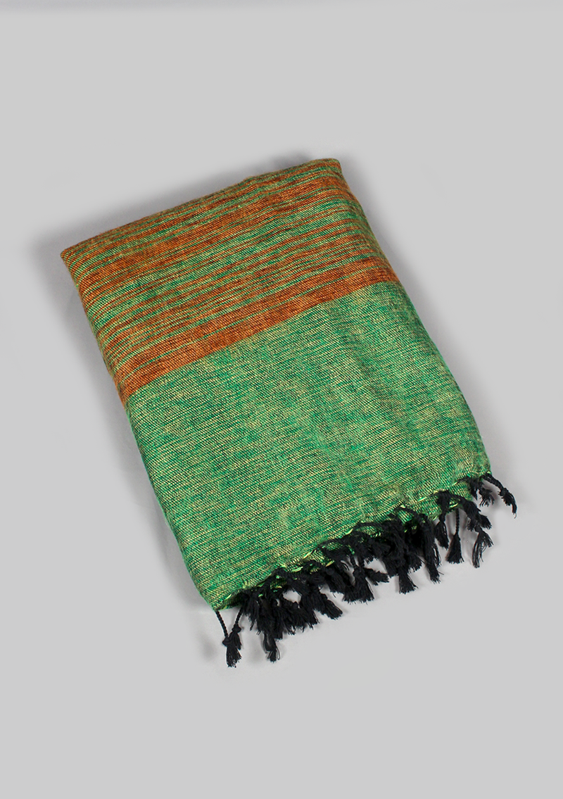 Handloomed Stripes Yak Wool Blanket - Colorful