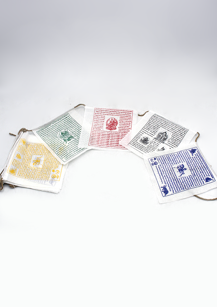 Biodegradable Pure Cotton Tibetan Prayer Flags- Medium and Small