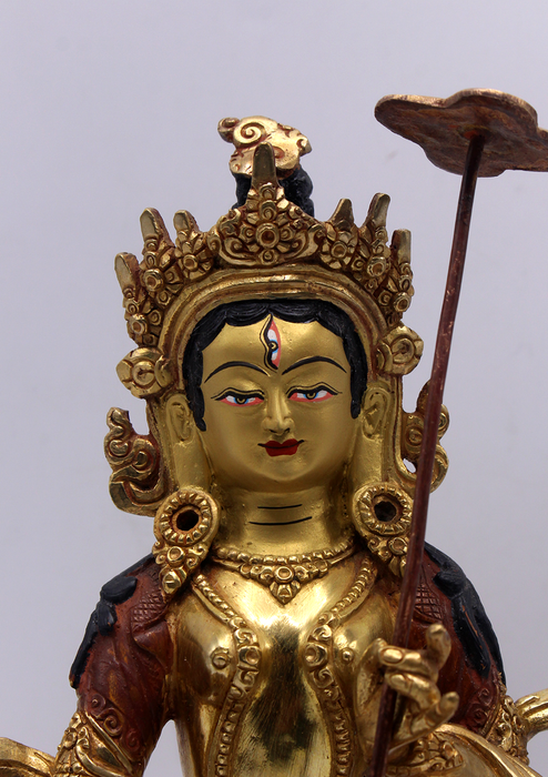 Partly Gold Plated Copper Chatra Tara 8.5" H