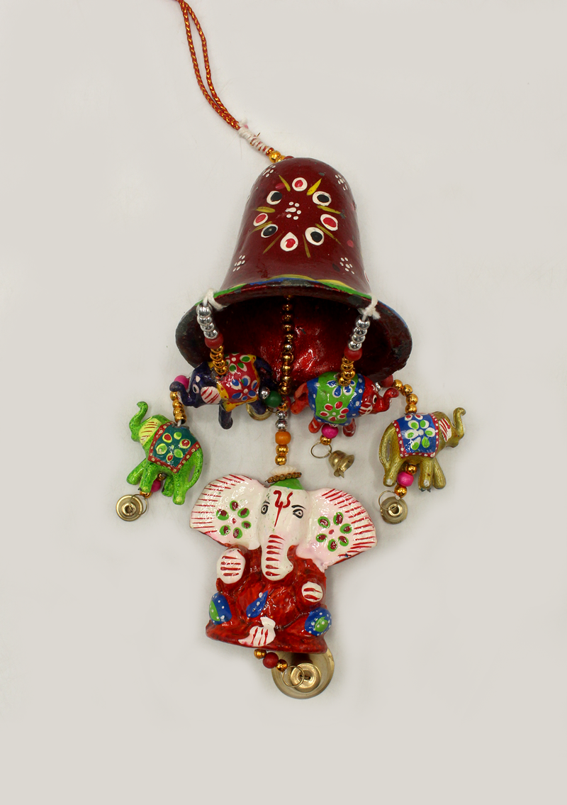 Maroon Ganesha Bell Wind Chimes