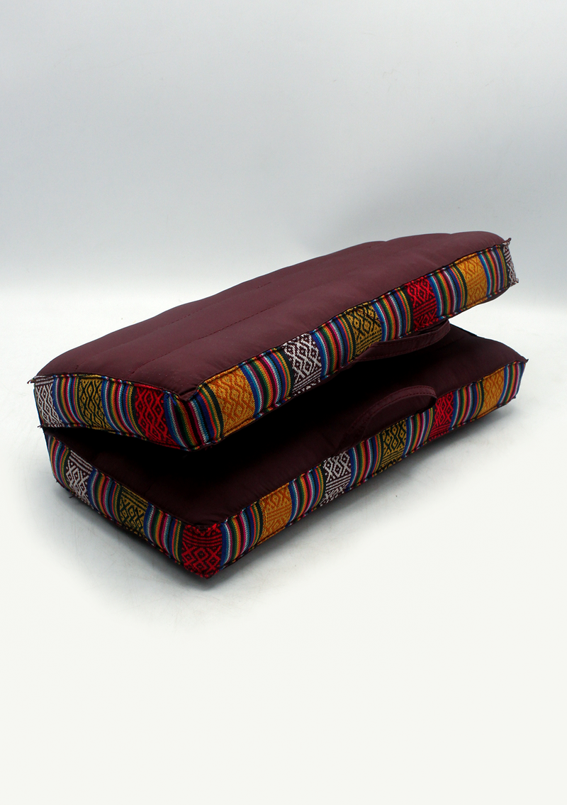 Foldable Gheri Border Large Meditation Cushion