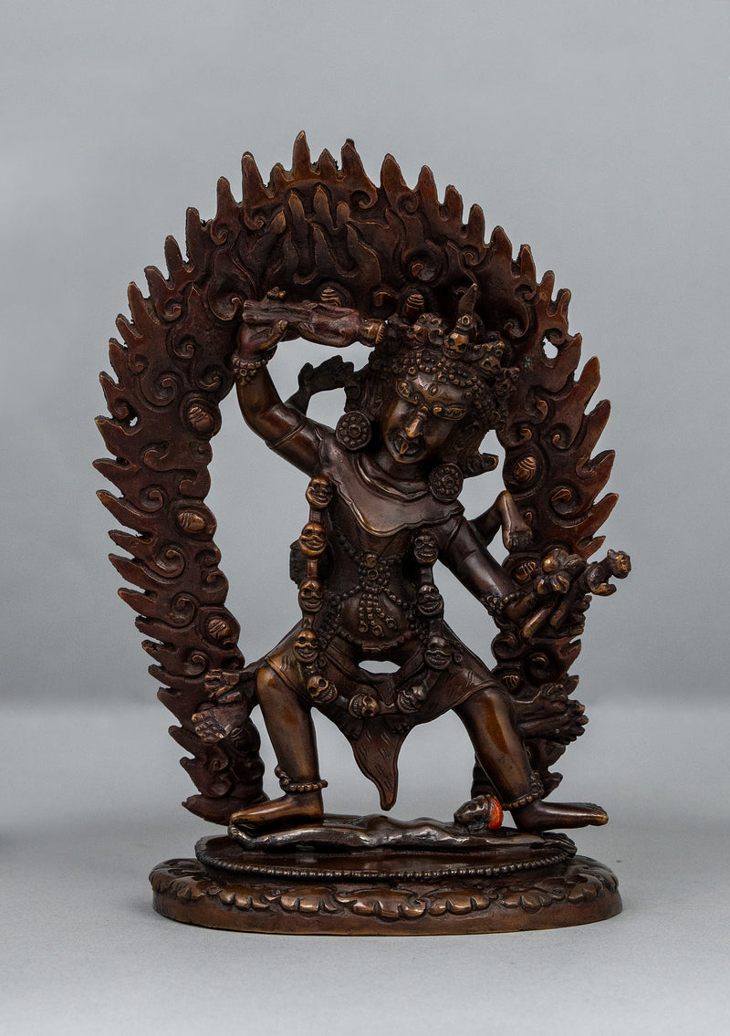 Copper Oxidized Ekajati Dakini Statue