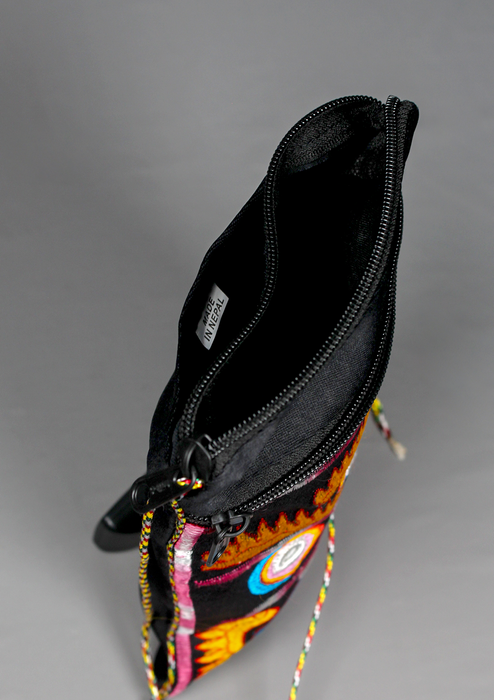 Embroidered Mahakala Travel Pouch Bag