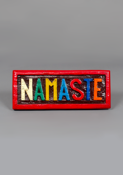 Wooden NAMASTE Door Hanging Plaque