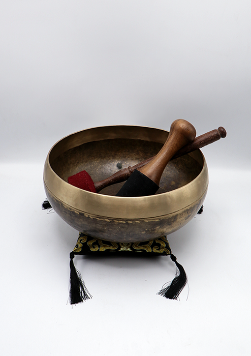 Practitioner Grade Raw Black Singing Bowl 10"