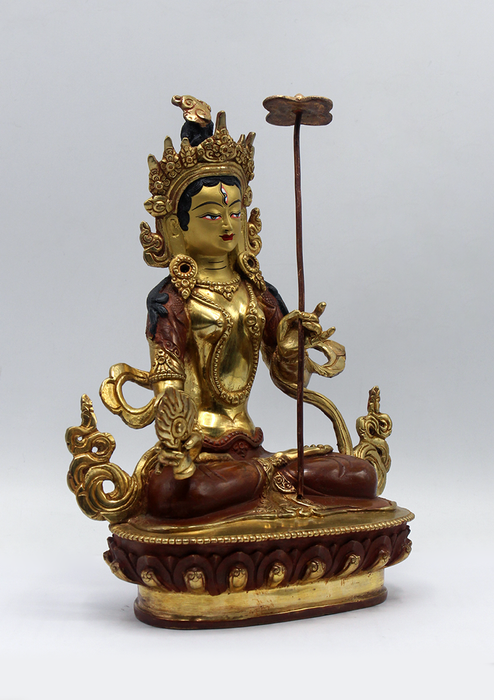 Partly Gold Plated Copper Chatra Tara 8.5" H