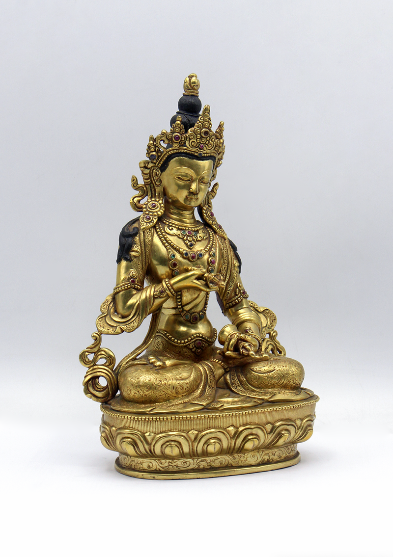 Masterpiece 24 K Gold Vajrasattva Statue 9"H