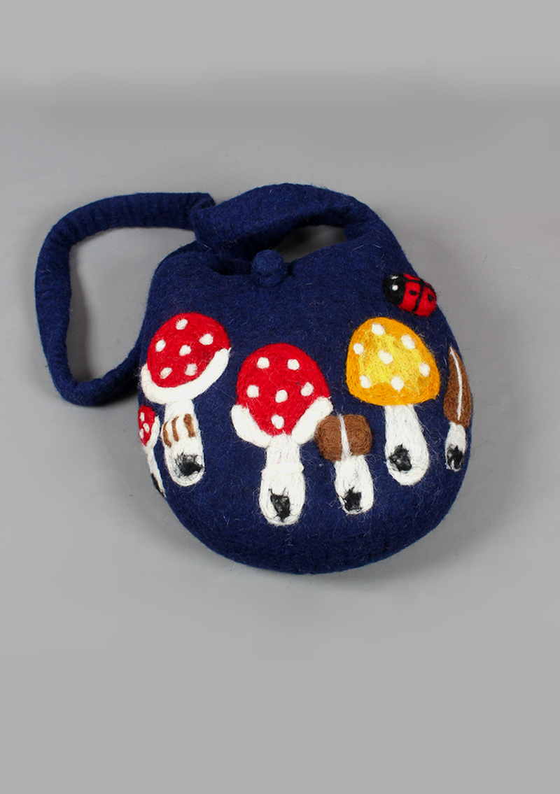Felt Round Mushroom Design Bag