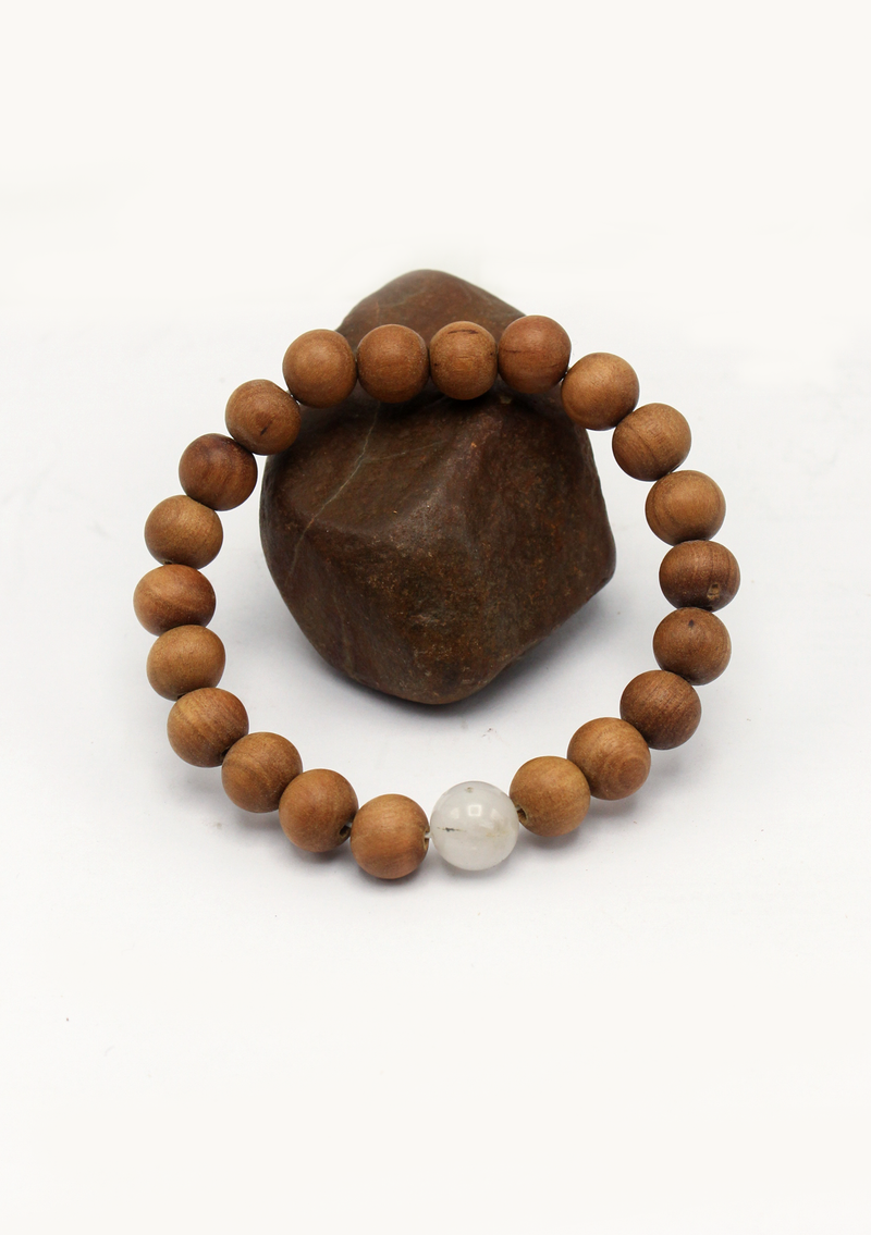 Seven Chakra Sandalwood Mala Bracelet