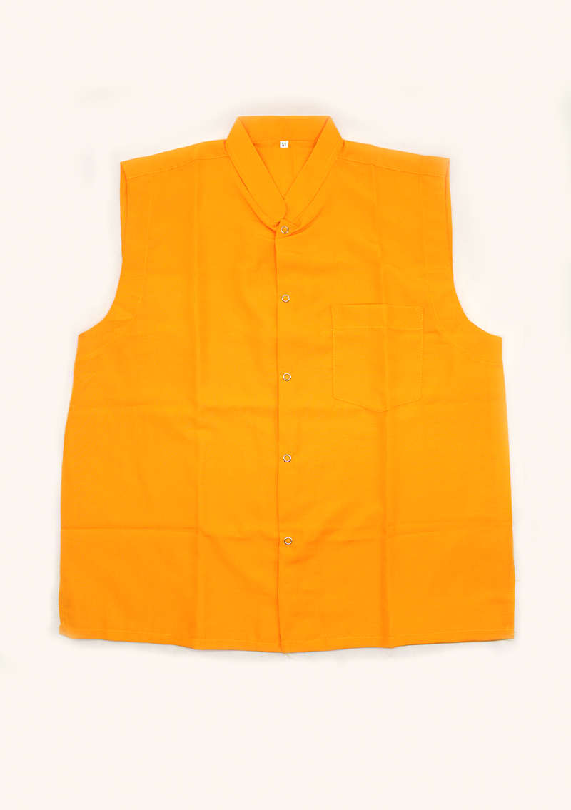 Buddhist Monk Orange Sleeveless Shirt