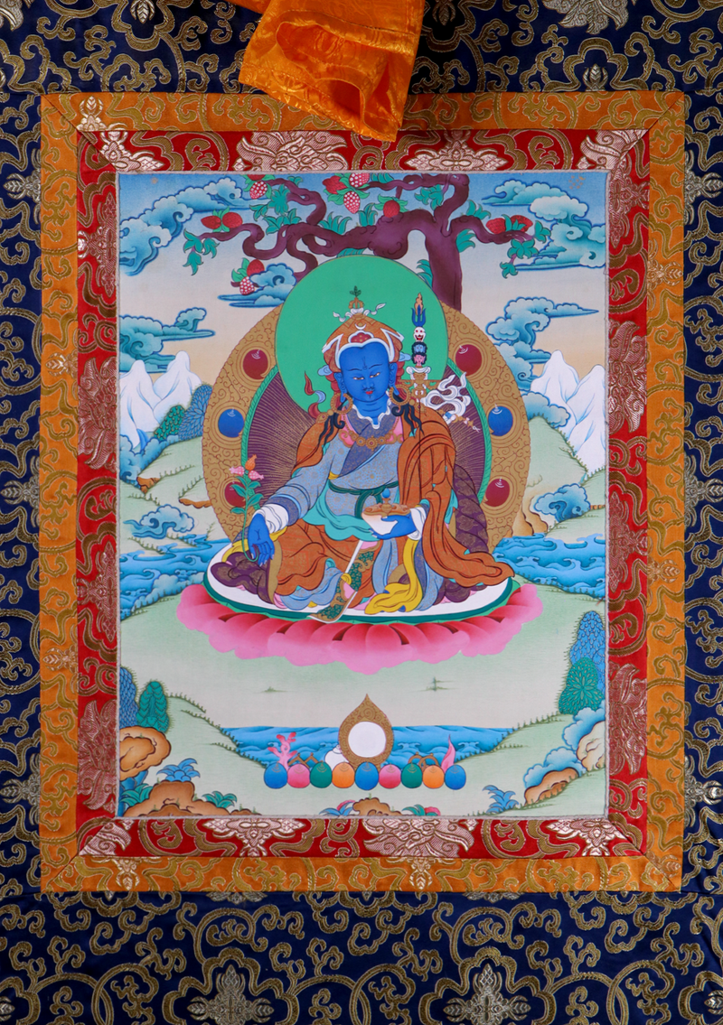 Guru Rinpoche  Brocade Thangka Painting