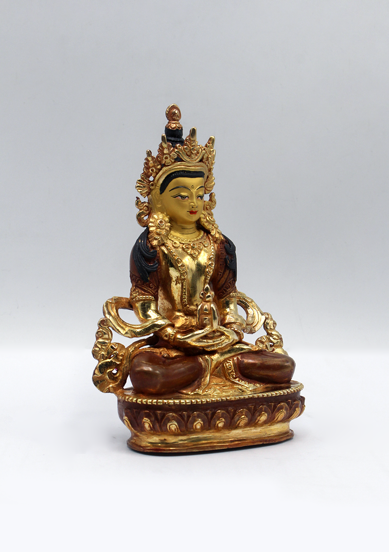 Partly Gold Plated Aparmita Statue 5.5" H