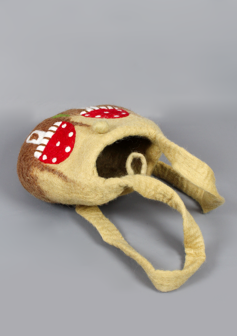 Felt Round Mushroom Design Bag