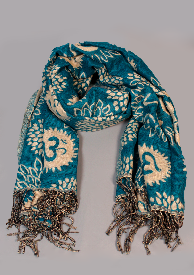 Handloomed OM Woolen Shawl