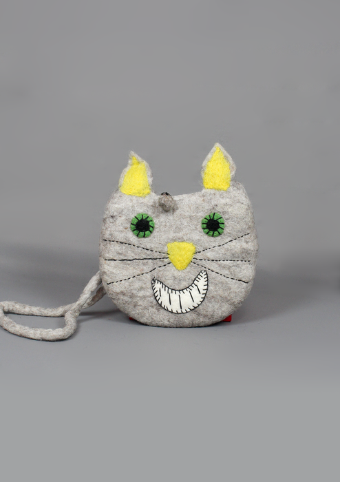 Felt Round Cat Design Bag