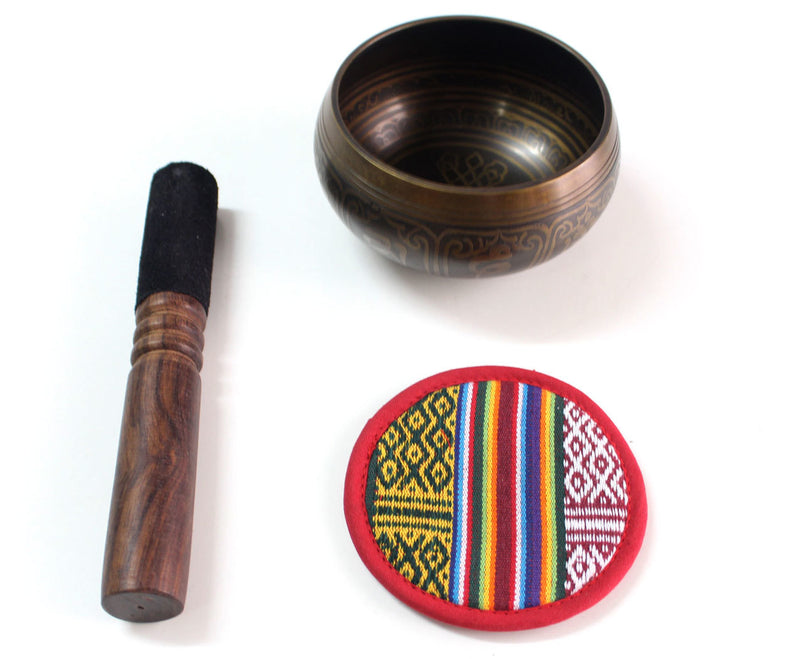 Endless Knot Etched Singing Bowls