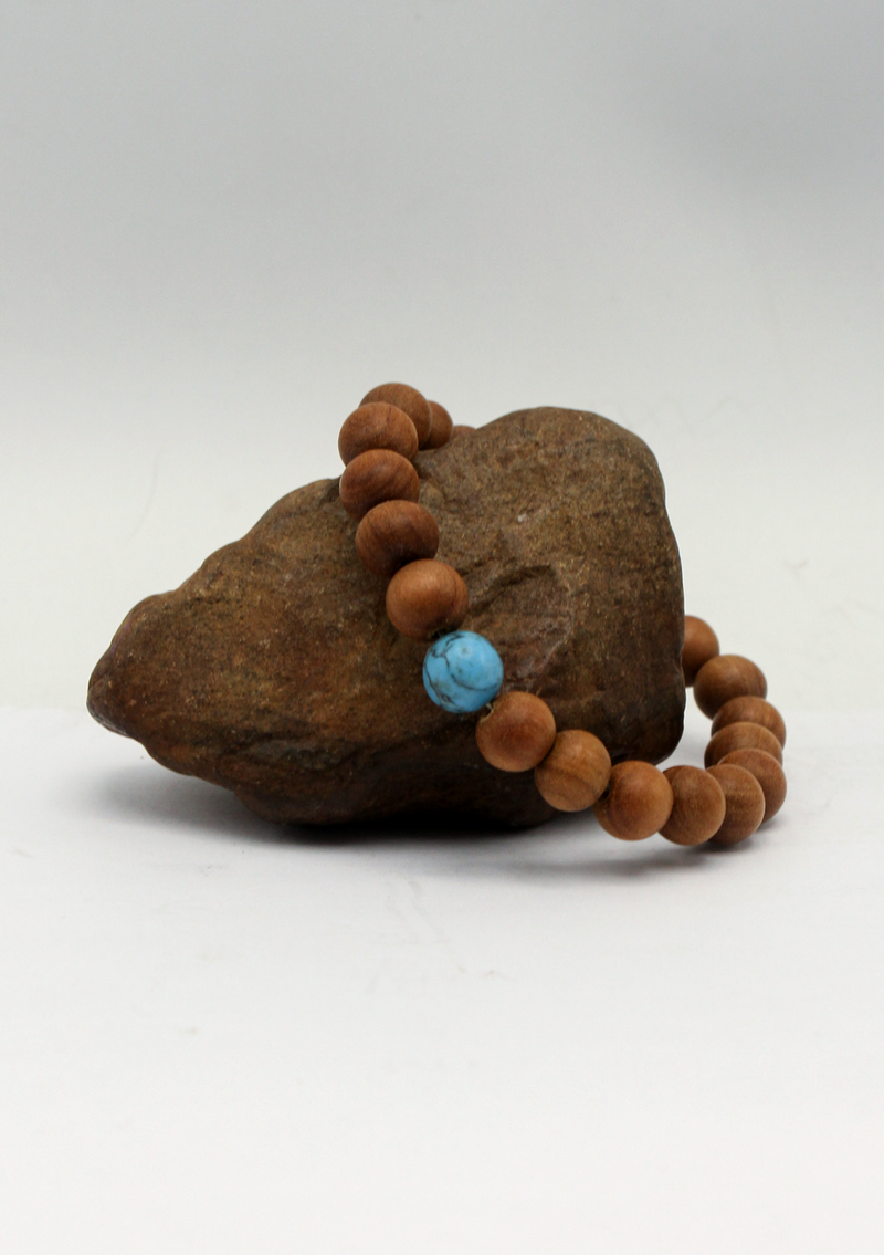 Seven Chakra Sandalwood Mala Bracelet