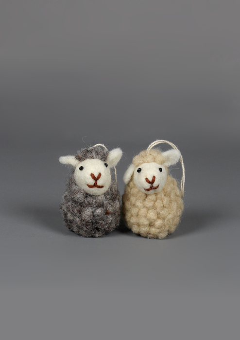 Felt Woolen Sheep Hanging  Fair Trade Nepal