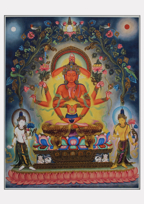 Namasangiti Manjushree Newari Paubha Print