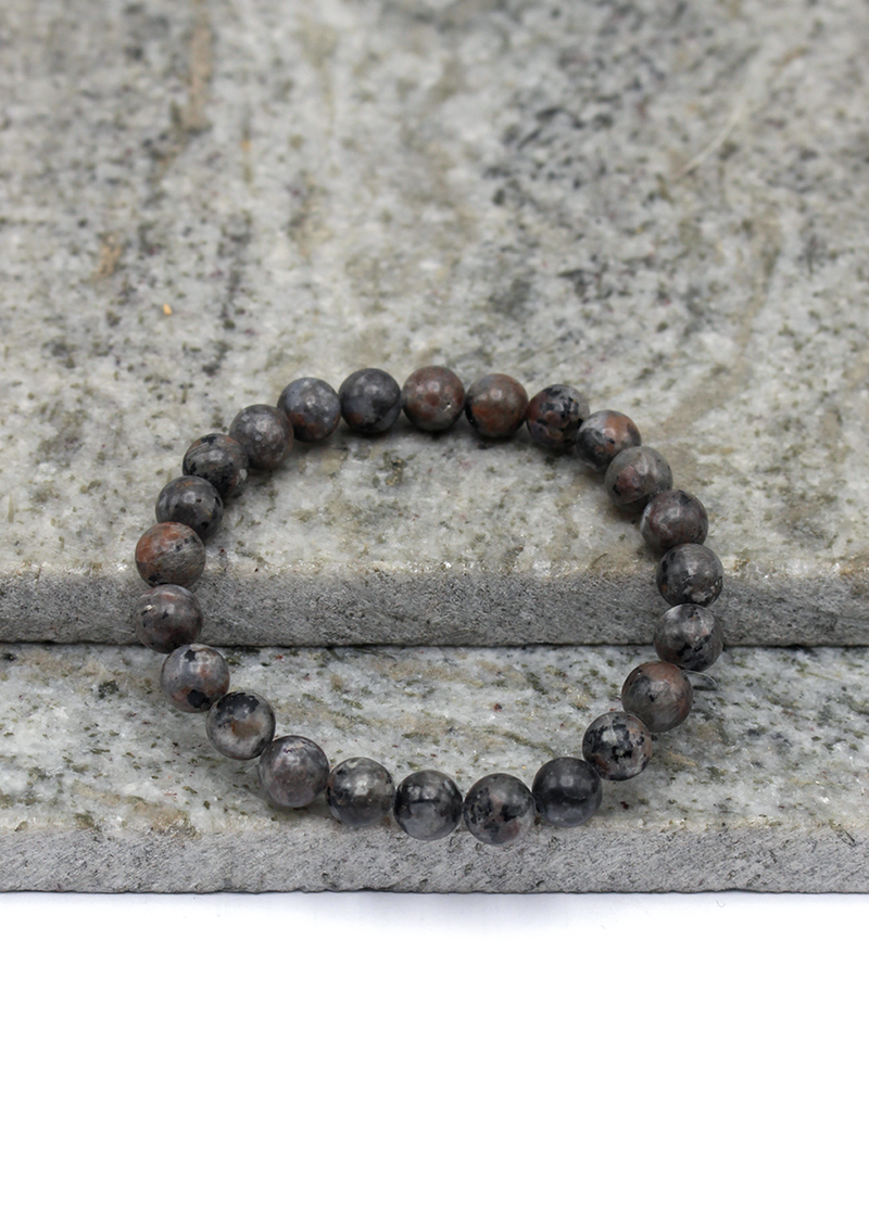 Grey-Black Beads Wrist Bracelet