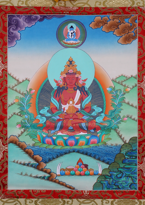 Aparmita Brocade Thangka Painting