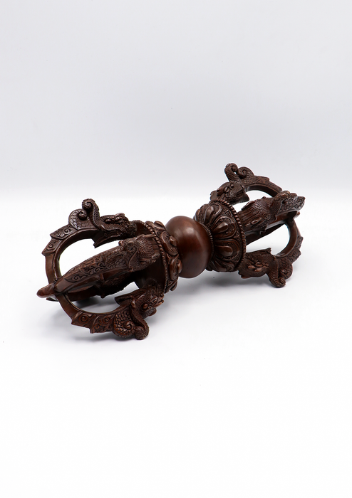 Copper Oxydized Dorjee Vajra 13"L