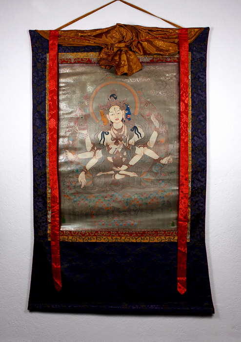 Namgyalma Brocade  Vintage Thangka Painting