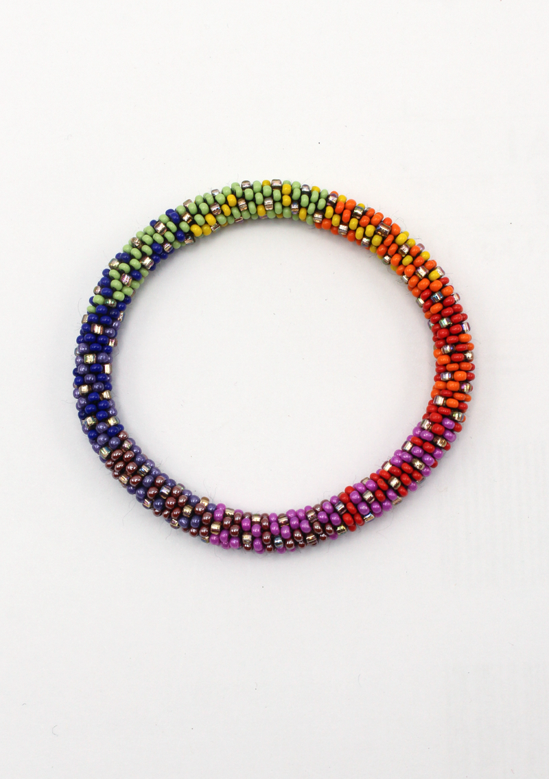 Bohemian Style Roll on Beads Bracelet Six Color Set