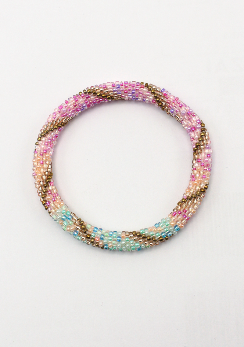 Bohemian Style Roll on Beads Bracelet Six Color Set