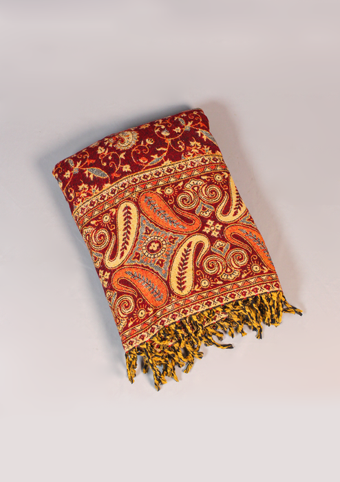 Handloomed Mayur Pattern Woolen Shawl