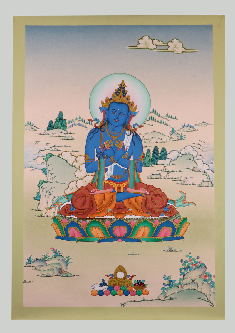 Meditative Vajrasadhara Thangka for Your Meditation Room