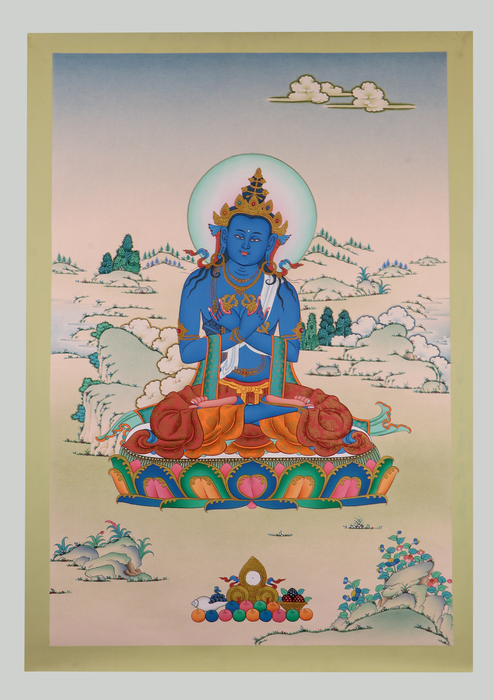 Meditative Vajrasadhara Thangka for Your Meditation Room