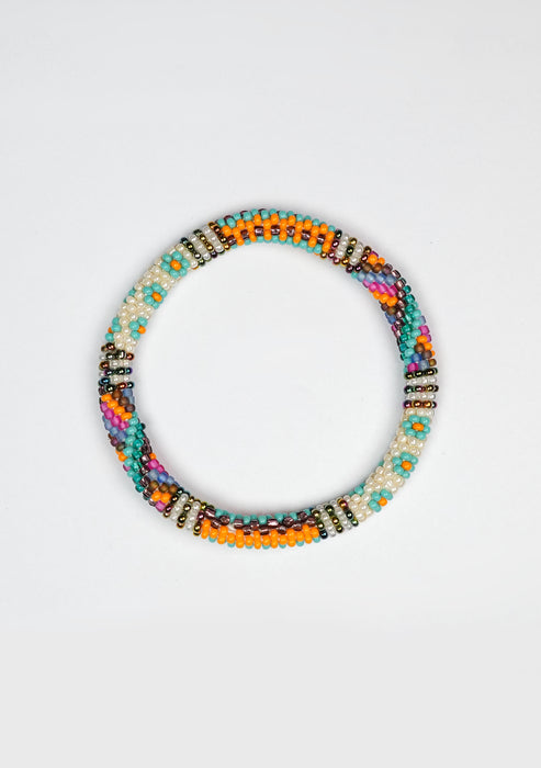 Coastal Confetti Nepalese Roll Bead Bracelet – Handmade Fair Trade Jewelry