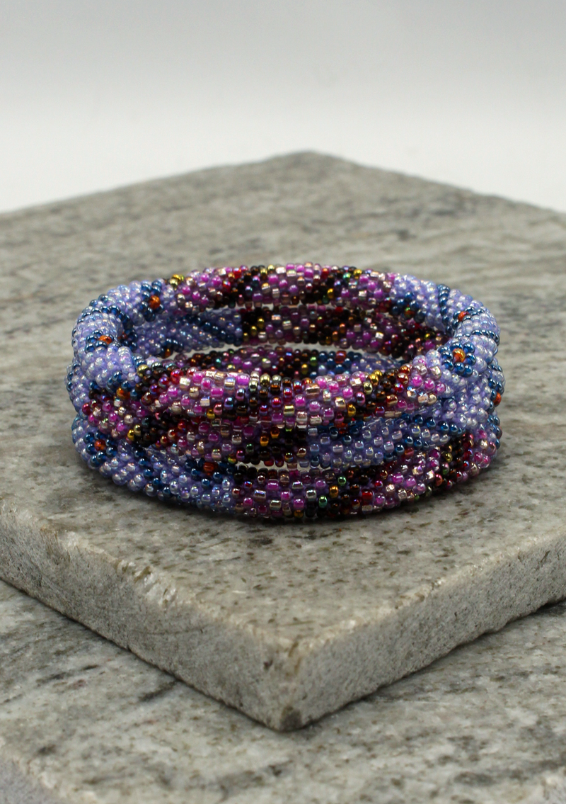 Roll on Beads Aquarmarine Bracelet