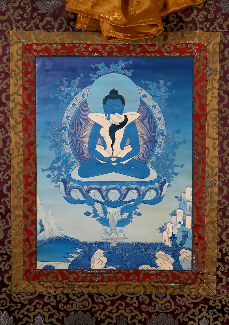 Samantabhadra Shakti Brocade Thangka Painting